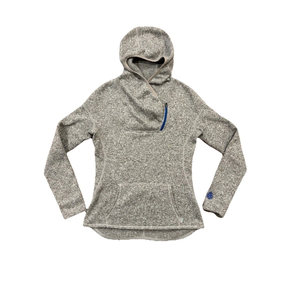 Stio Sweetwater Fleece Pullover‎ Hoodie Sweatshirt Women's S Gray Blue EUC